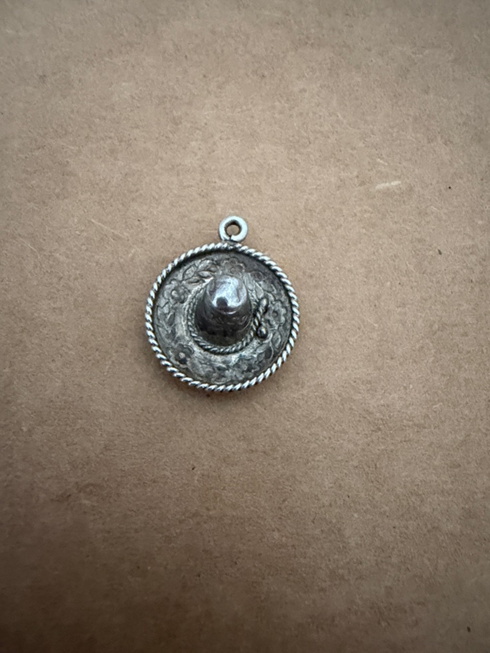 Vintage Mexican Sterling Silver Sombrero Charm - 2.21g Women Jewelry mid century